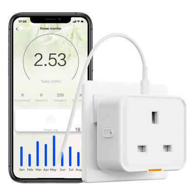 Tuya Smart Home Plug UK Socket Travel Adapter Conversion Outlet APP Voce funziona con Alexa Tipo C 16A WiFi RF433