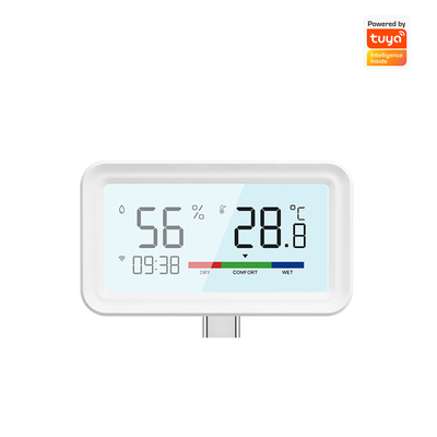 Wifi Indoor Hygrometer & Thermometer Sensor con retroilluminazione, controllo remoto dell'app, integrazione vocale per Alexa & Google Home   Tuya Smart Home Digital Solution
