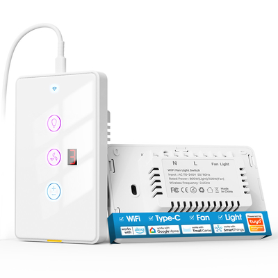 Buon prezzo Tuya Wifi Fan Light Us Switch Tipo C Timing Voice App Compatibile con Alexa Google Home Smart Home in linea