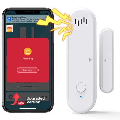 Buon prezzo Sensore porta Tuya Smart Life Timing Lavora con Alexa Google Home Arm And Disarm Tuya Smart WiFi Sensore porta finestra in linea