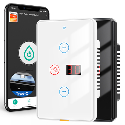 Buon prezzo Interruttore di riscaldamento dell'acqua Wifi Tipo c Timing Voice App Alexa Google Home Tuya Smart Home Wireless Boiler US Switch 20A in linea