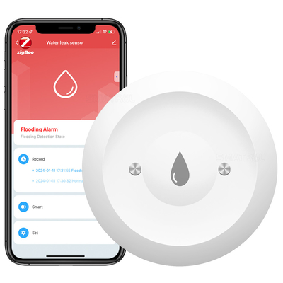 Buon prezzo Zigbee Sensore di perdita d'acqua Linkage Alarm App Detector di perdite d'acqua Tuya Zigbee Sensore di immersione in acqua in linea
