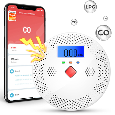 Buon prezzo Tuya Wifi Detettore di monossido di carbonio Smart Air Quality Monitor CO Sound Light Alarm Detector LCD Digital Display Home Air Quality Tester in linea