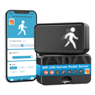 Buon prezzo WiFi Presenza umana 24G Radar MmWave Detection Tuya APP Smart Home con sensore di movimento di luce respirante Radar a onde millimetriche Detector del corpo in linea