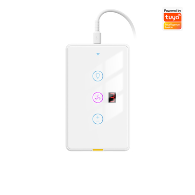 Buon prezzo Tuya WiFi Fan Light Switch Tipo C con timer e controllo vocale, compatibile con Alexa e Google Home per l'automazione domestica intelligente in linea