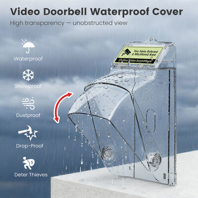 Buon prezzo SMATRUL Copertura antipioggia per videocitofono Design orientabile per esterni Promemoria antifurto Compatibile con videocitofono per accesso alla porta in linea