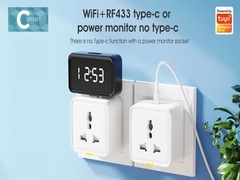 Tuya Socket Universale Tipo C presa 16A WiFi RF433 Travel Adapter Tuya Smart Home Plug